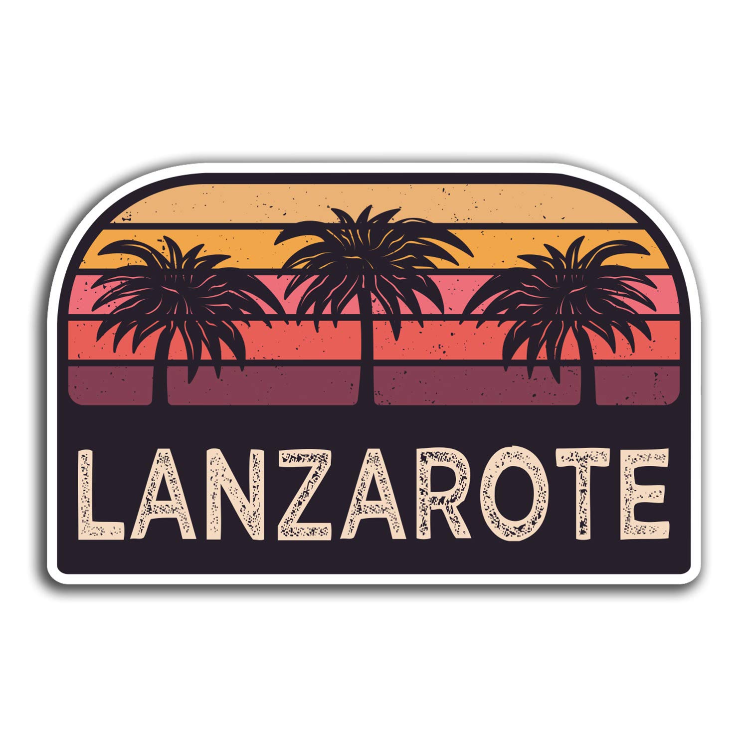 2 x 10cm Lanzarote Sunset Vinyl Stickers - Travel Sticker Laptop Luggage #23720 (10cm Wide)