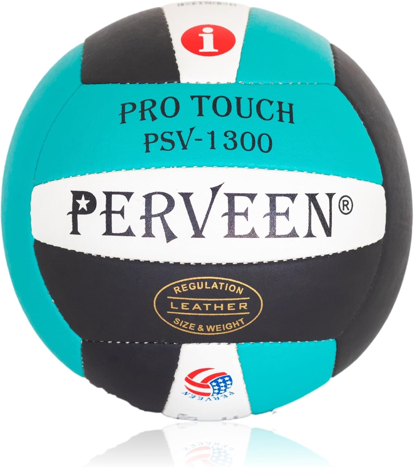 PERVEEN Microfiber Composite Leather Volleyball - Official Size 5 Hand-Sewn Soft Touch Volleyball for Indoor & Outdoor Use - Practice & Recreational Game Ball