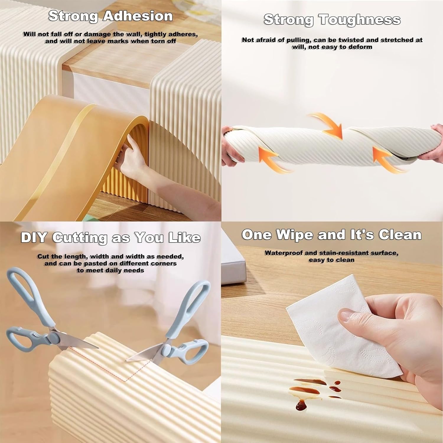 Self-Adhesive 3D Padded Wall Panels for Kids with Autism, DIY Peel and Stick Soft Padding for Bedroom & Nursery, Anti-Collision Headboard Decor, Safe & Stylish