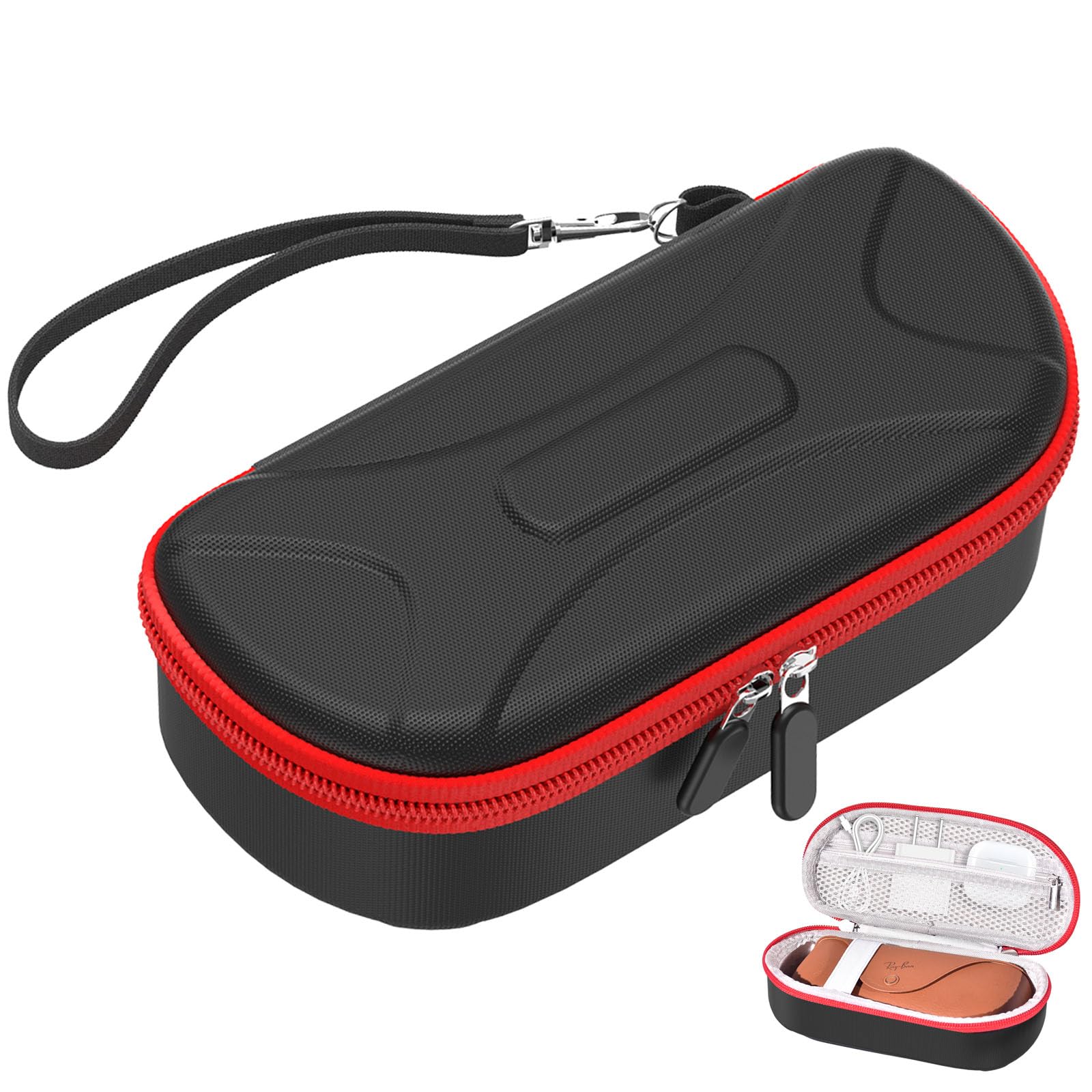LUOKE Case for Ray Ban Meta Wayfarer Skyler Headliner Oakley Charging Box with Strap Fits RayBan Smart Glasses