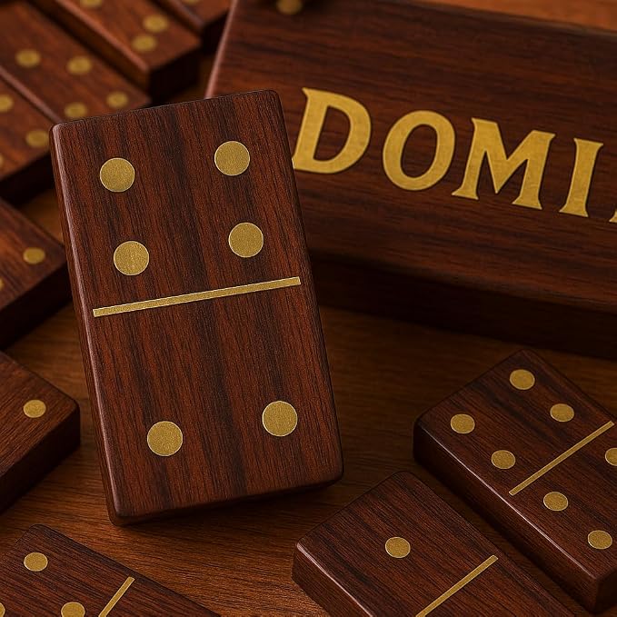 Set de Dominó Clásico con Caja de Madera miniatura 5