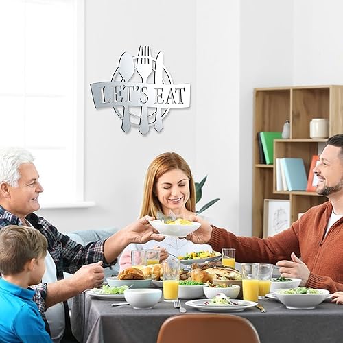 Miniatura 5 de Letrero de cocina con texto en 3D, espejo decorativo moderno para el hogar, decoración de pared recortada para cocina o comedor (moderno)