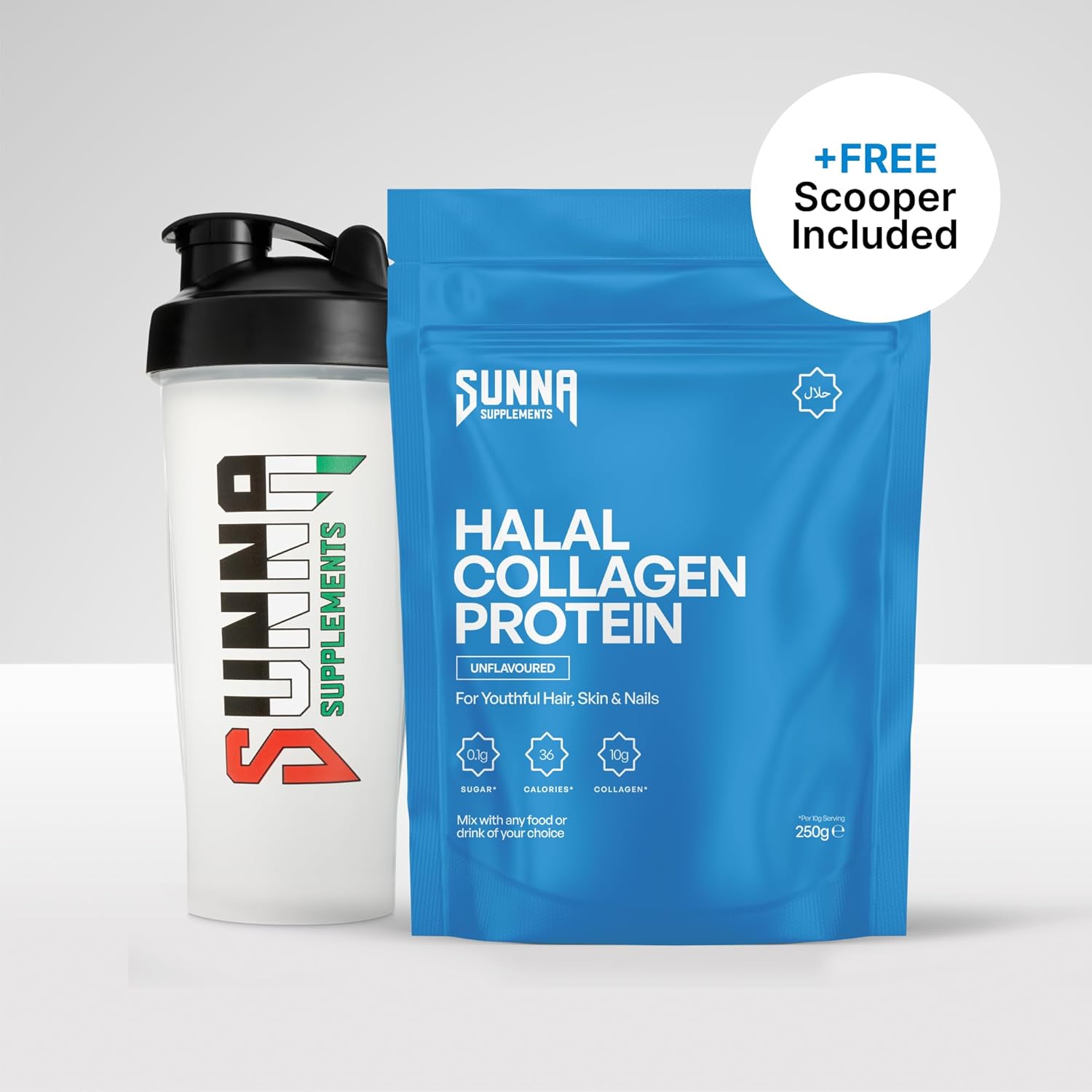 SUNNA SUPPLEMENTS Grass-Fed Halal Collagen Powder - Type I & III Hydrolyzed Bovine Peptides for Joint, Skin, Hair & Nail Support - High Protein, Gluten-Free, Keto & Paleo Friendly - Unflavored - Image 8