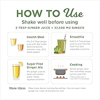 Vista 13 de The Ginger People Juego de jugo de jengibre y cúrcuma Digestión + antiinflamatorio 8 onzas líquidas (paquete de 2)