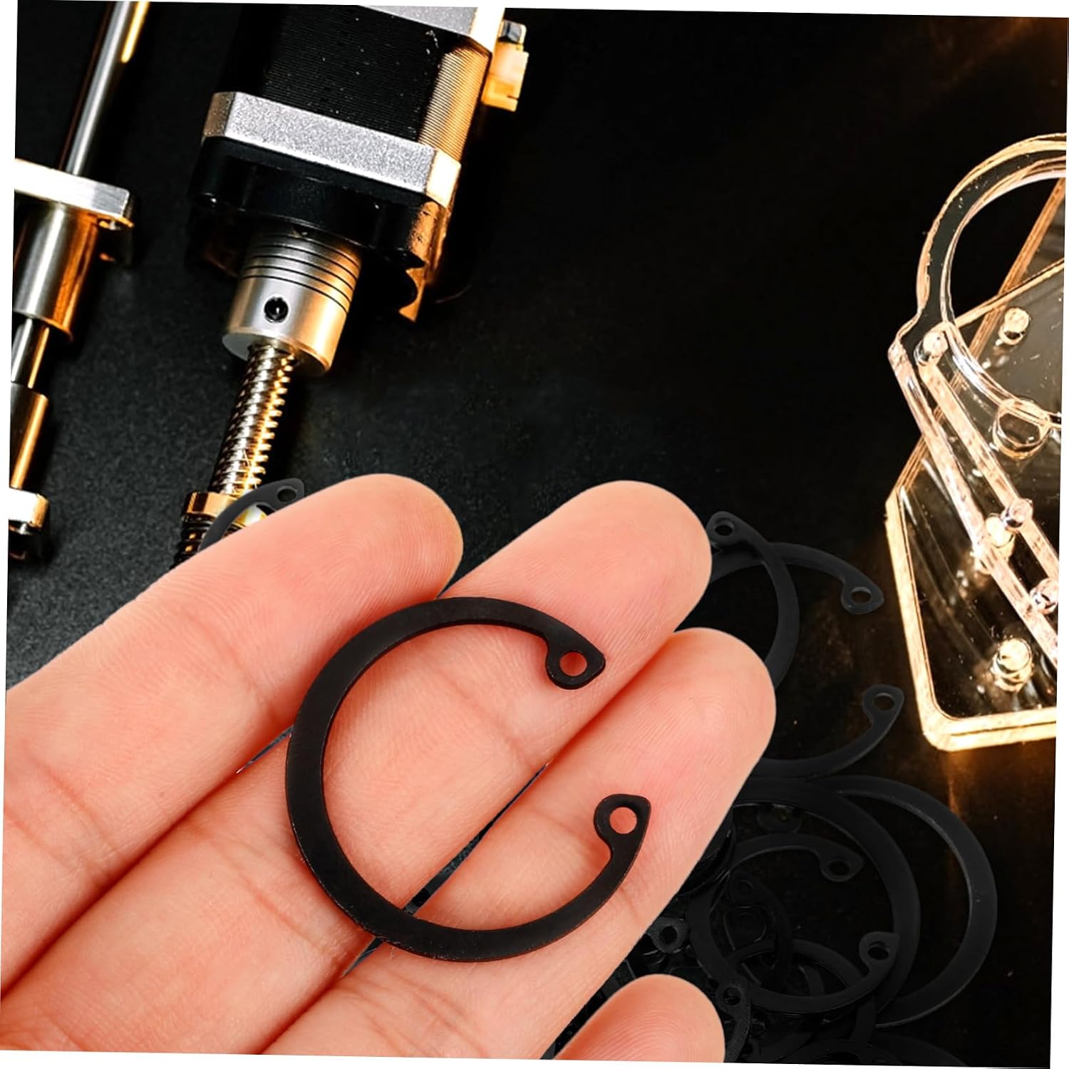 Clips Assortment Heavy Duty External Retaining Rings Excellent Elasticity Rebound Performance Circlip Snap Rings for Mechanical Equipment Boxed