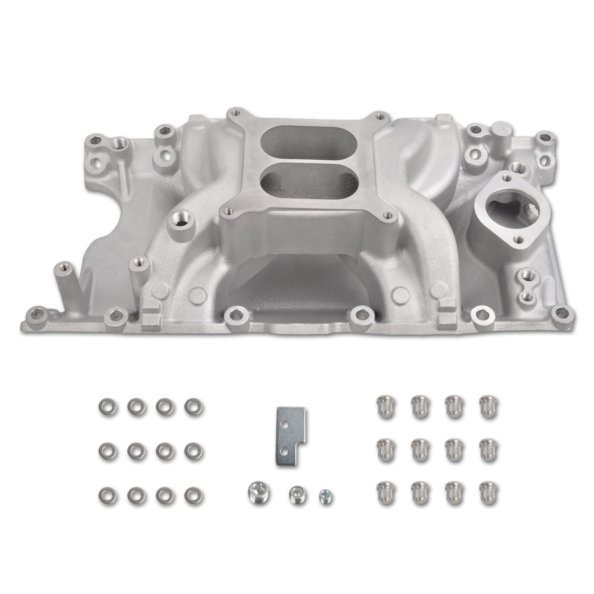 Photo 1 of FGJQEFG Intake Manifold Aluminum Dual Plane Compatible with 1967-2003 Small Block Chrysler Mopar 