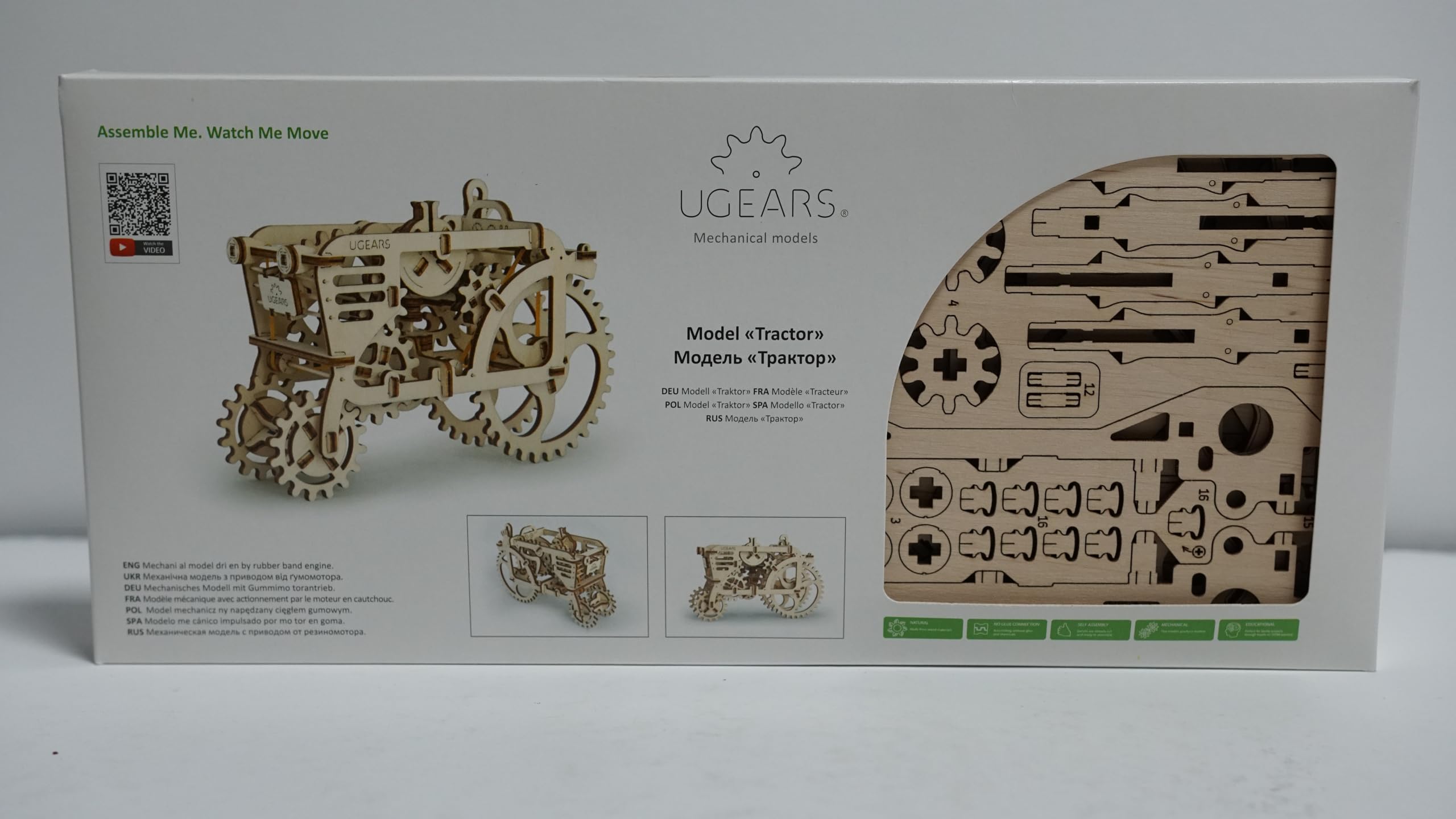 UGEARS 70003 Der Traktor mechanisches 3D-Puzzle, EIN hölzernes Rätsel für Kinder, Jugendliche und Erwachsene