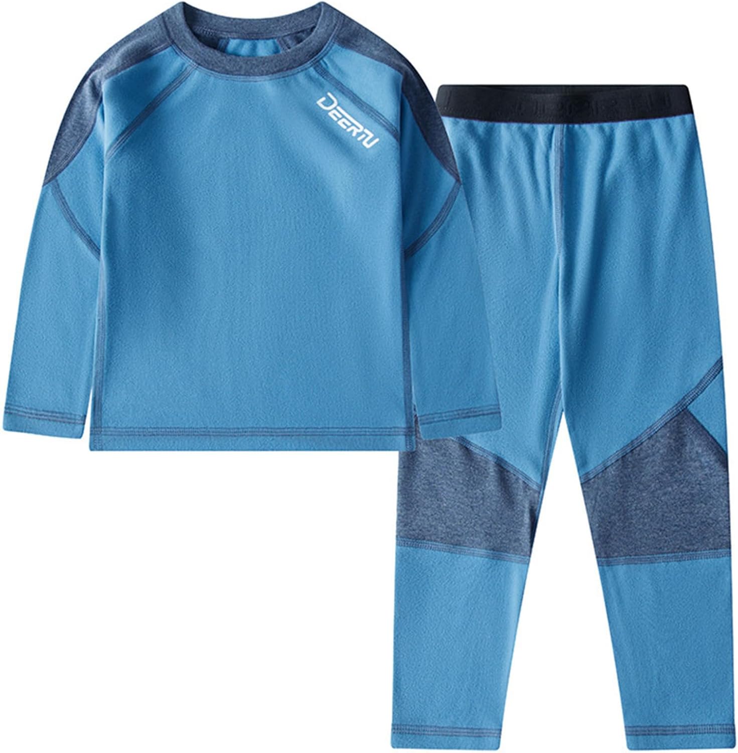 Freebily Kids Boys Girls Thermal Underwear Sets Fall Winter Warm Long Johns Base Layer Long Sleeve Top With Pants Set