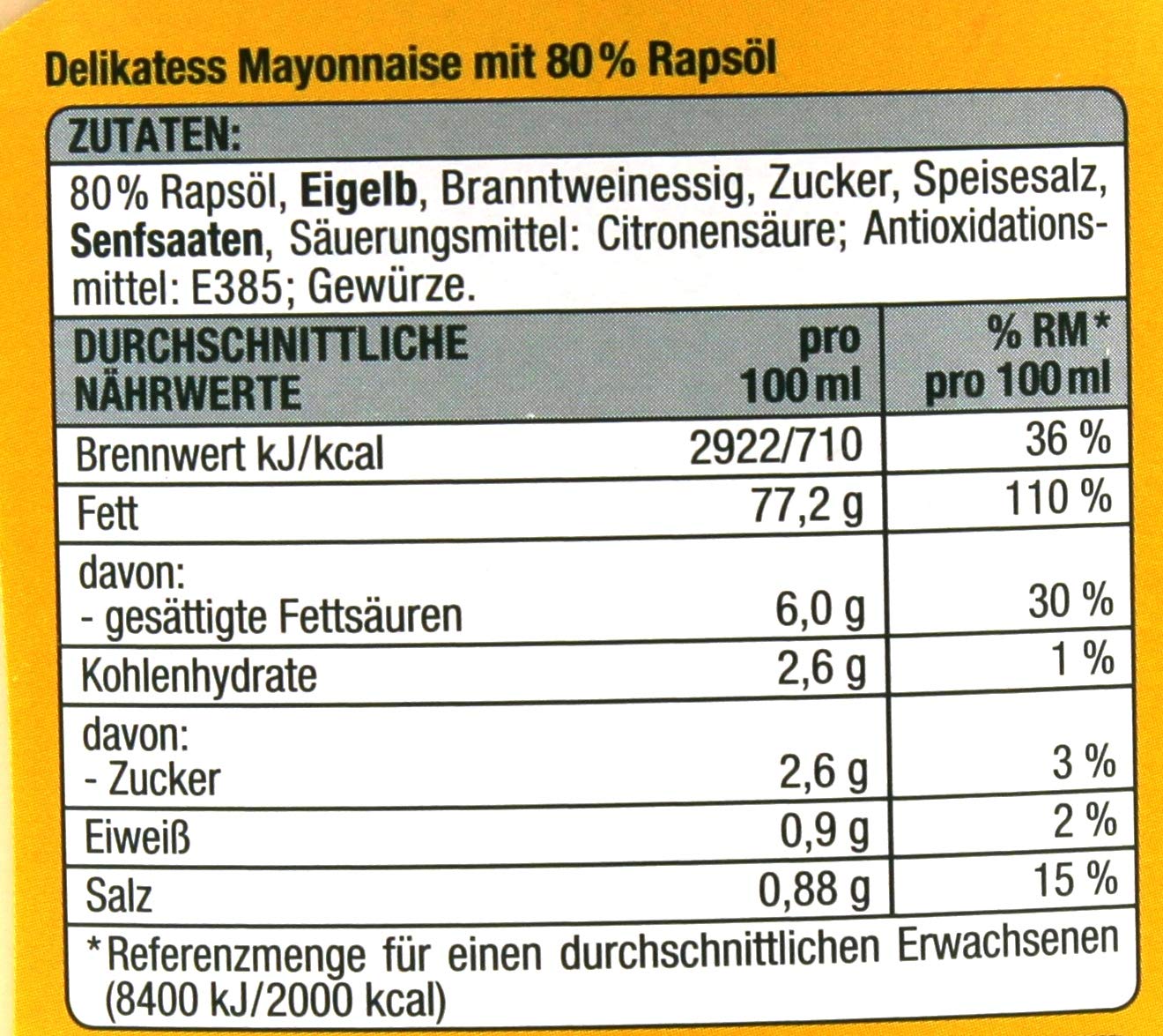 Gut & Günstig Delikatess Mayonnaise, 12er Pack (12 x 500ml)