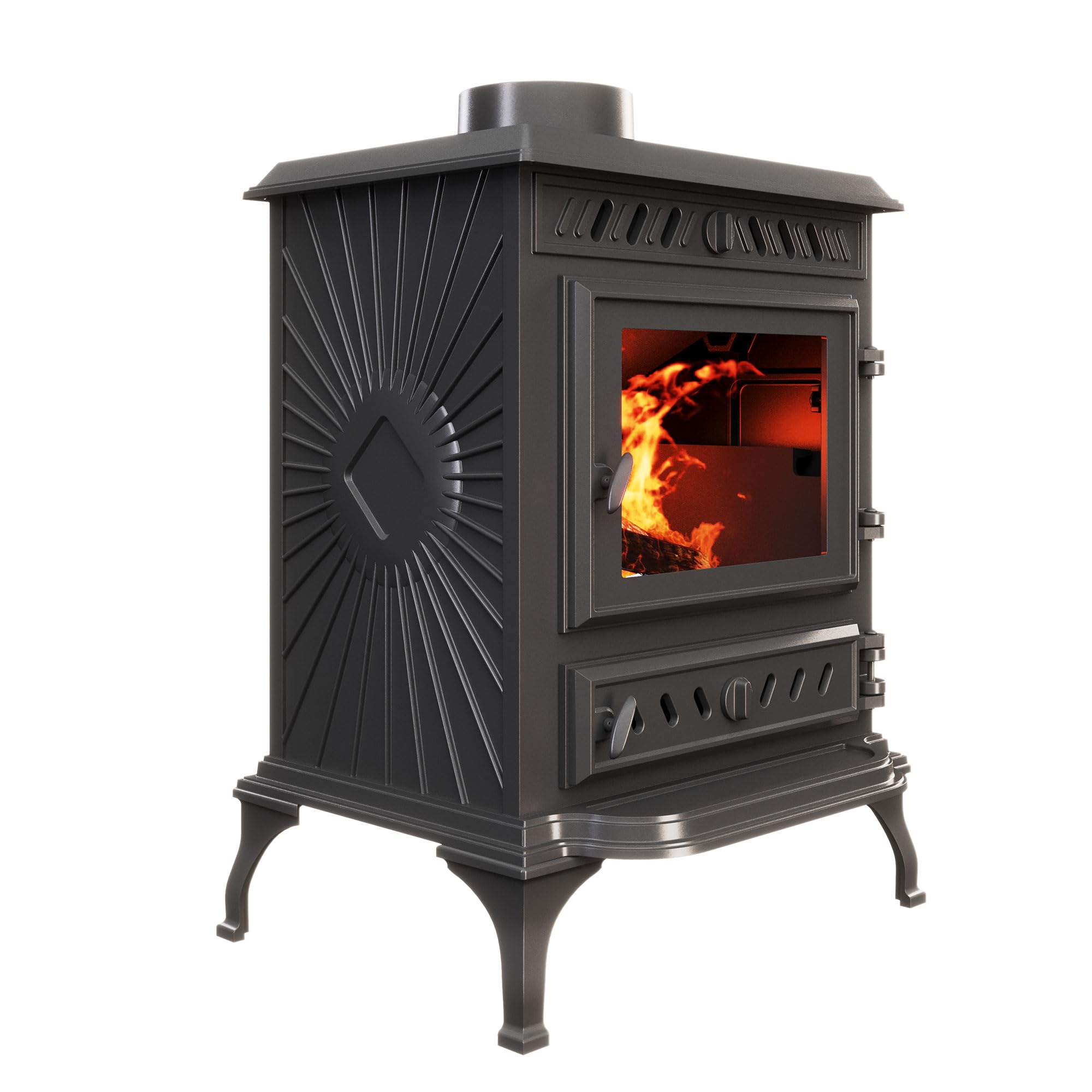 Poêle à bois sans installation, en fonte noire - P3 (7,4 kW) ECO