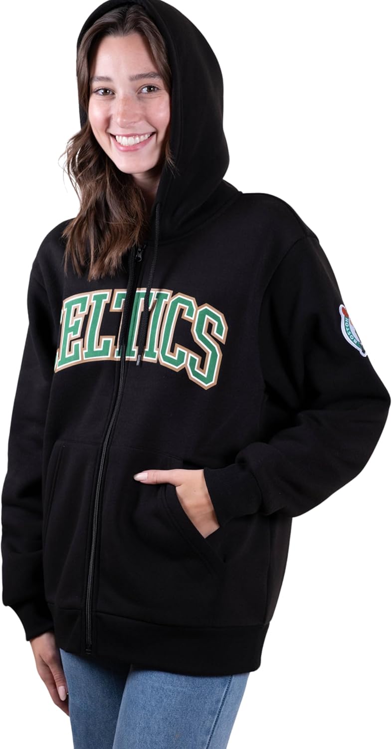 Ultra Game Women's NBA Official Super Soft Full Zip Hoodie Sweatshirt - Image 3