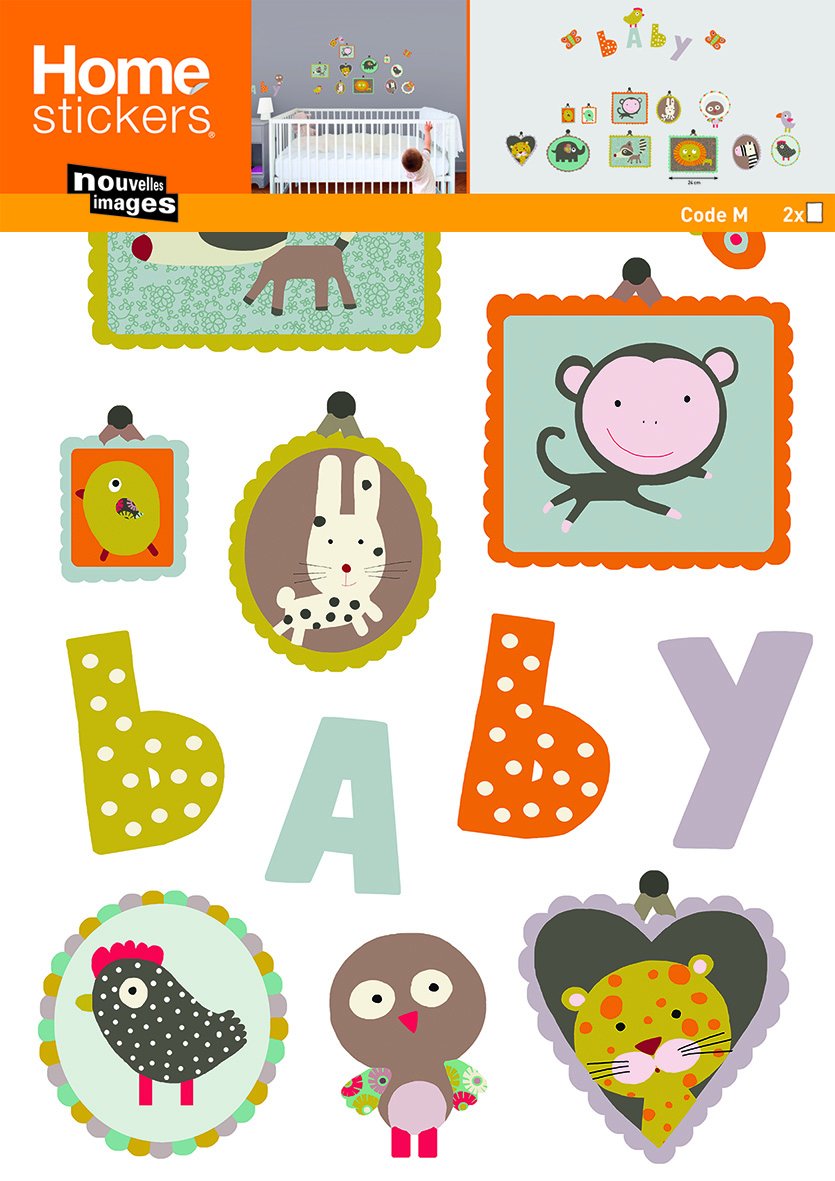 Nouvelles Images HOST1870 Adesivi Murali Decorativi Multicolore - Riutilizzabili Per Pareti, Mobili E Porte
