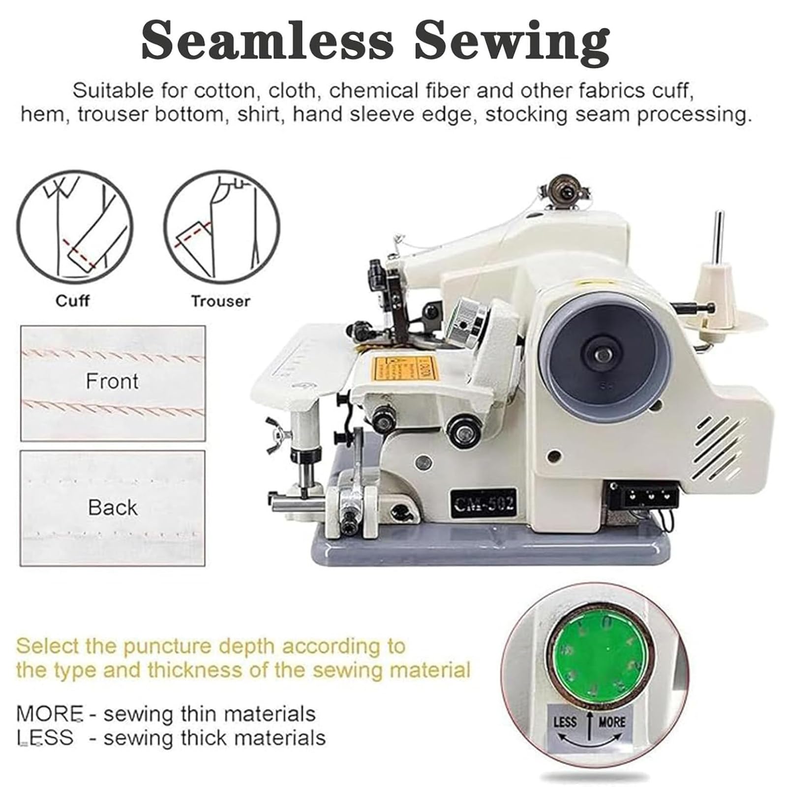 Máquina de Coser de Puntada Invisible, máquina de Coser de modista | dobladilladora de puntada invisible profesional con pedal,para puños,dobladillos sueltos,dobladillos de vestidos,faldas