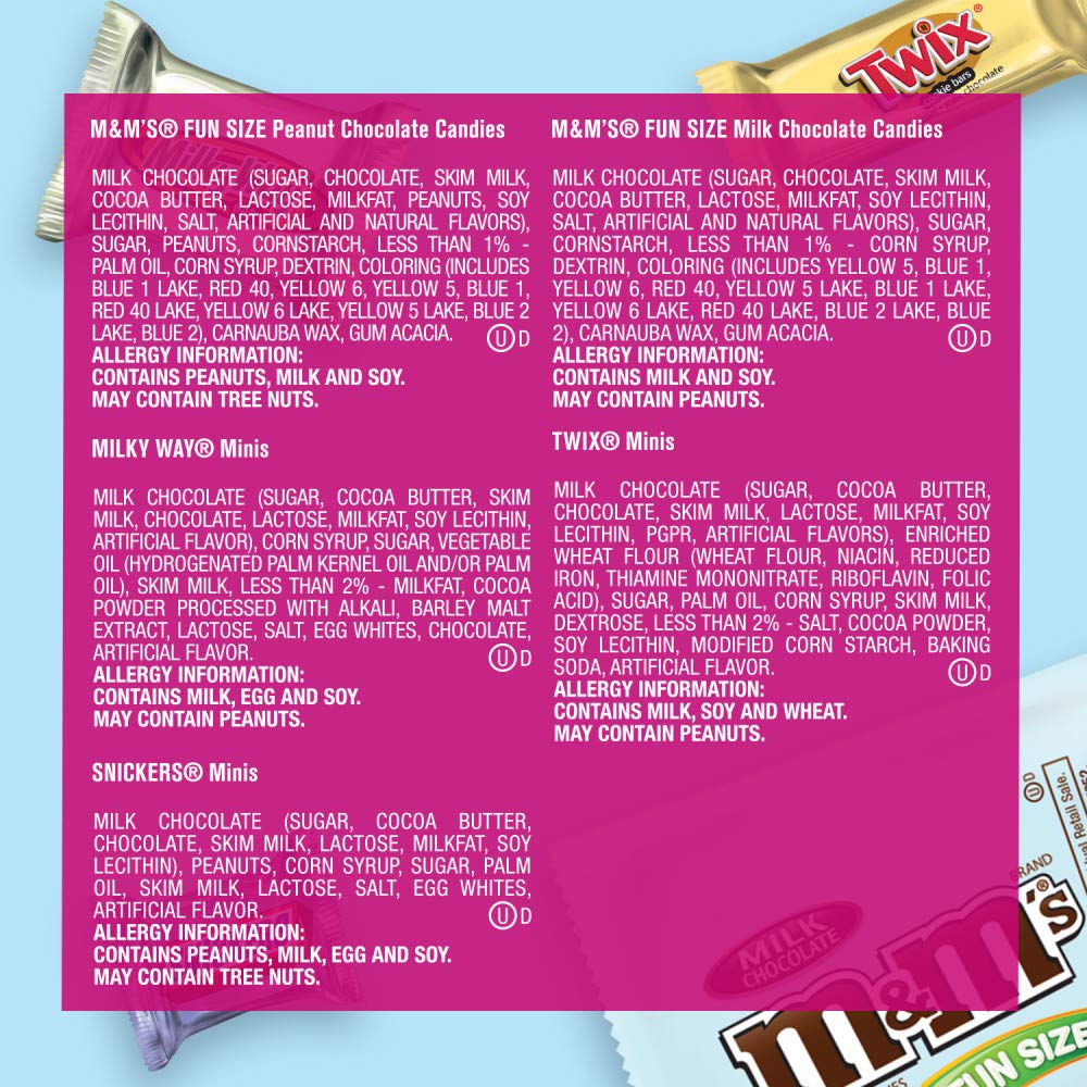 Mars Snickers, Twix, M&M'S & Milky way Chocolate Easter Candy Bag, 235 Pieces, 85.76 Oz.