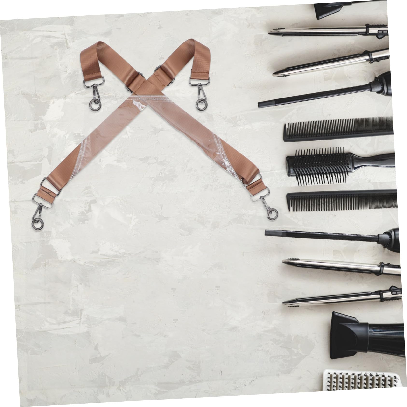 Cabilock Delantal de Tpu para Mujer con Bolsillo Ajustable, Resistente al Aceite y Agua, Ligero y Cómodo para Cocina y Peluquería