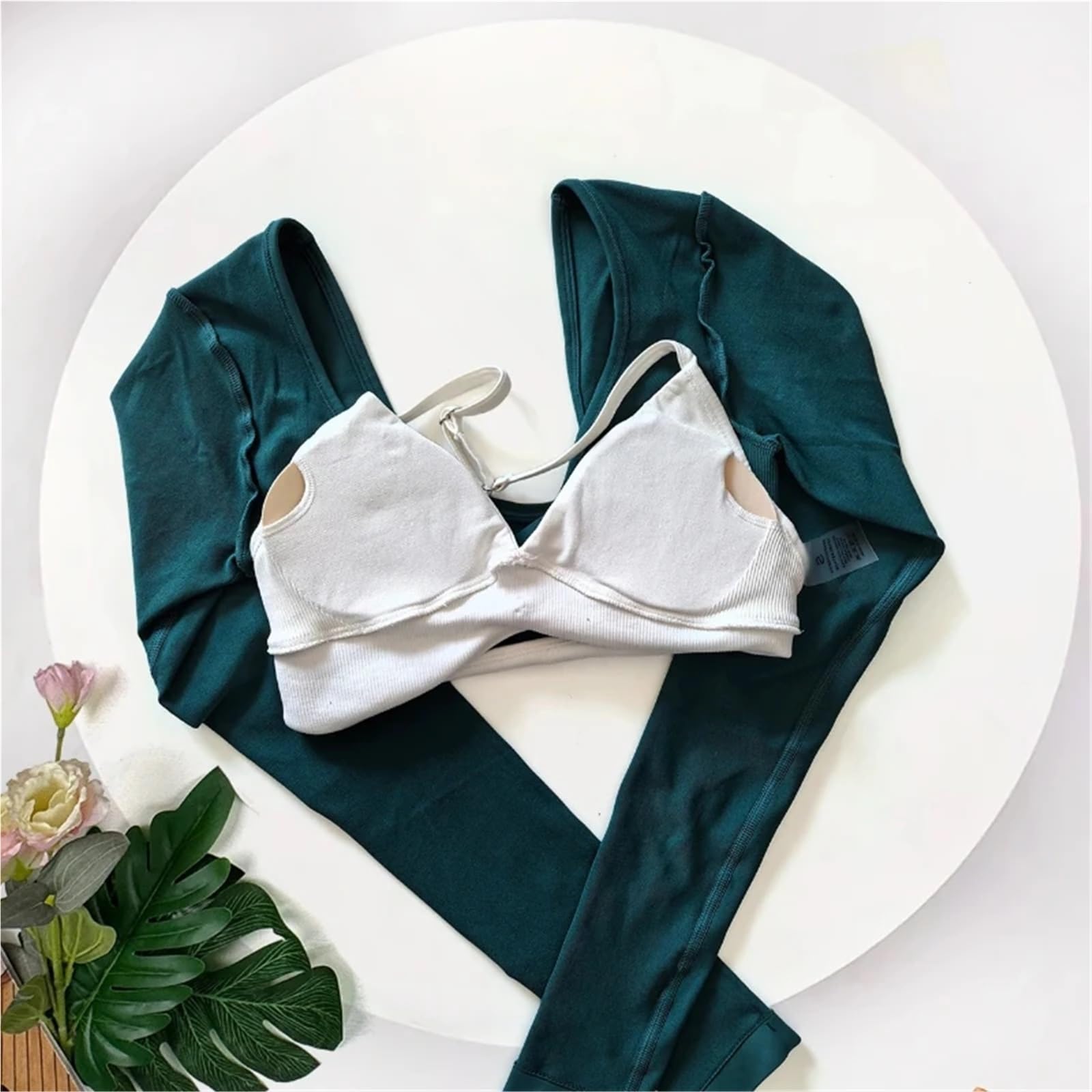 关键词 Set Yoga Donna Top da Yoga Donna 2 Pezzi Ignite Gilet a Maniche Lunghe Aperto sul Retro Palestra Camicie Fitness con Imbottiture Top Allenamento Senza Cuciture