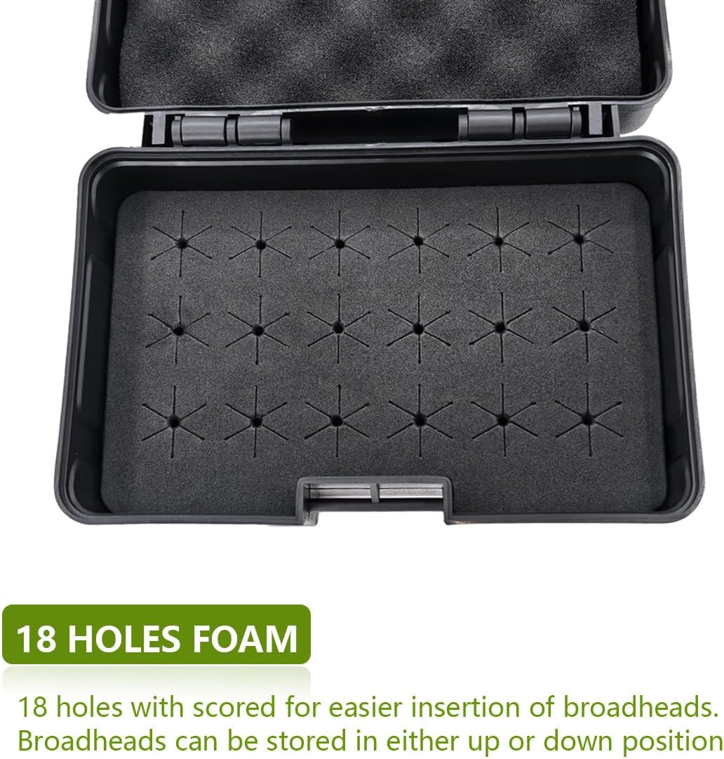 Broadhead Box Storage Broad Heads Case Outdoor Arrow Tips Organizer for Compound Bow and Crossbow Accessories - Holds 18pcs Broadheads(Case Only) image 2