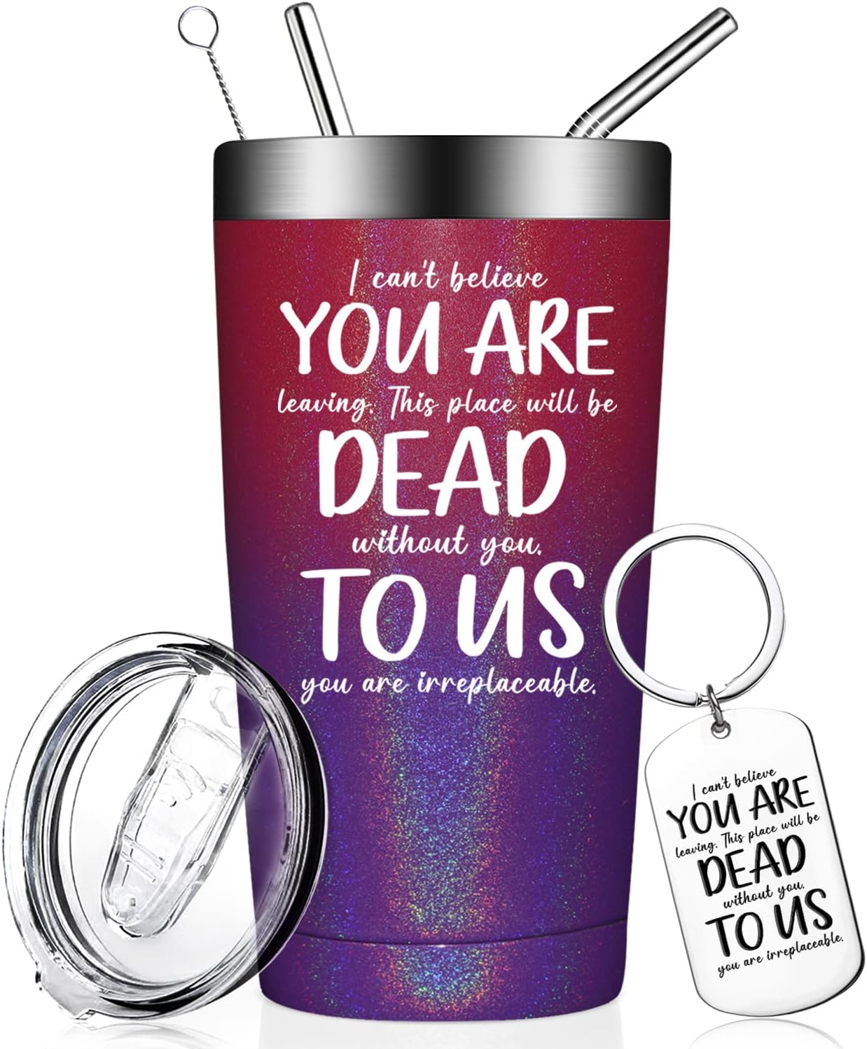 Fufandi Going Away Gift for Coworker - Coworker Leaving Gifts for Women - Farewell, New Job, Goodbye, Good Luck Gifts for Coworkers, Colleague, Boss - Tumbler Cup