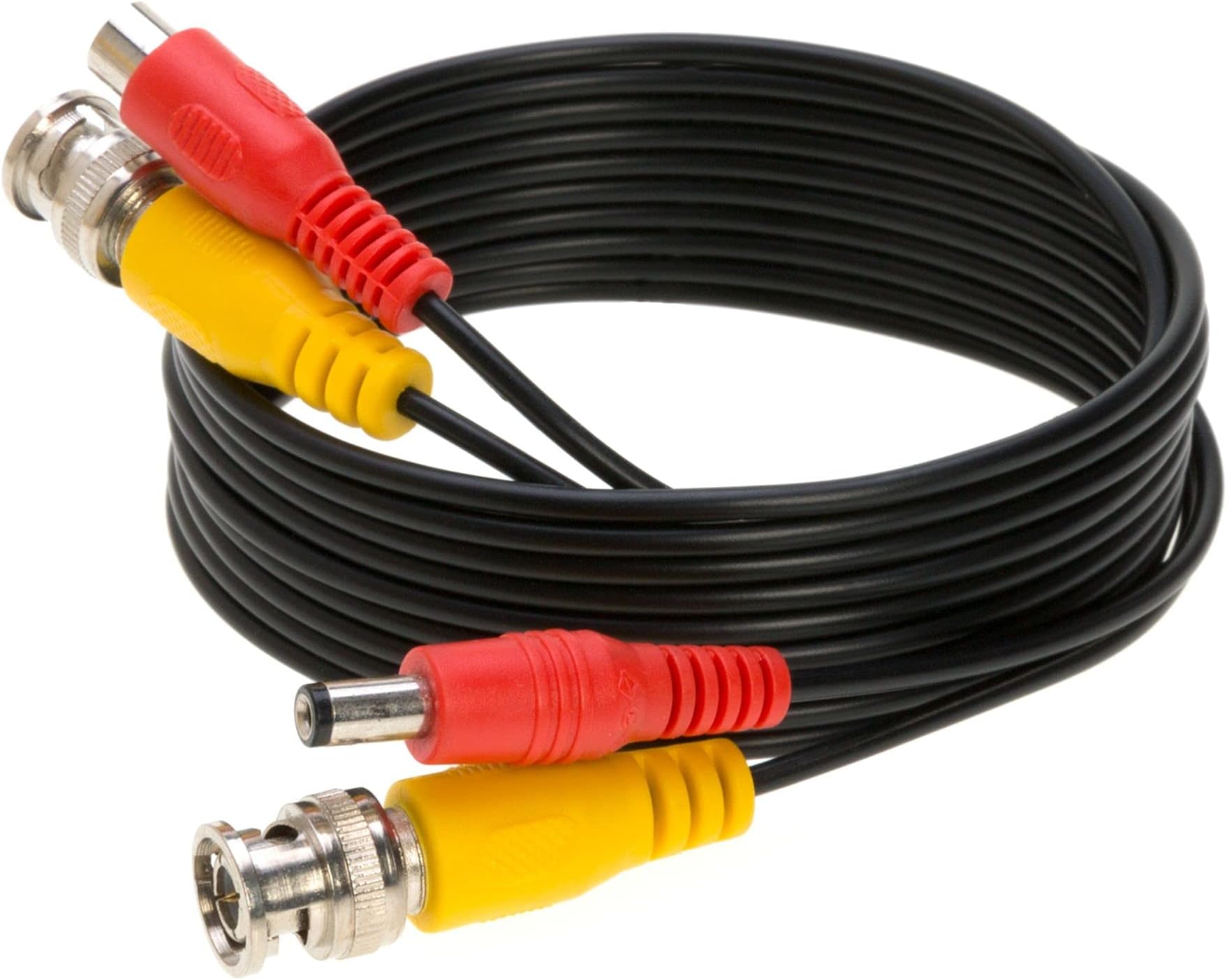 Cables Direct Online 10FT Black Premade BNC Video Power Cable Extension Wire for CCTV, Security Camera, DVR, Surveillance System, All in One Plug & Play Cord