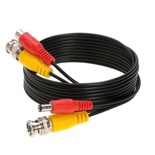 Cables Direct Online Cable de extensión de video BNC prefabricado negro de 10 pies para CCTV, cámara de seguridad, DVR, sistema de vigilancia, cable