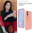 YATWIN Silicone Case for Samsung Galaxy S25 FE 4G, Soft-Touch, Shockproof, DustProof, Antiskid Phone Cover for Samsung Galaxy S25 FE - Pink gallery image