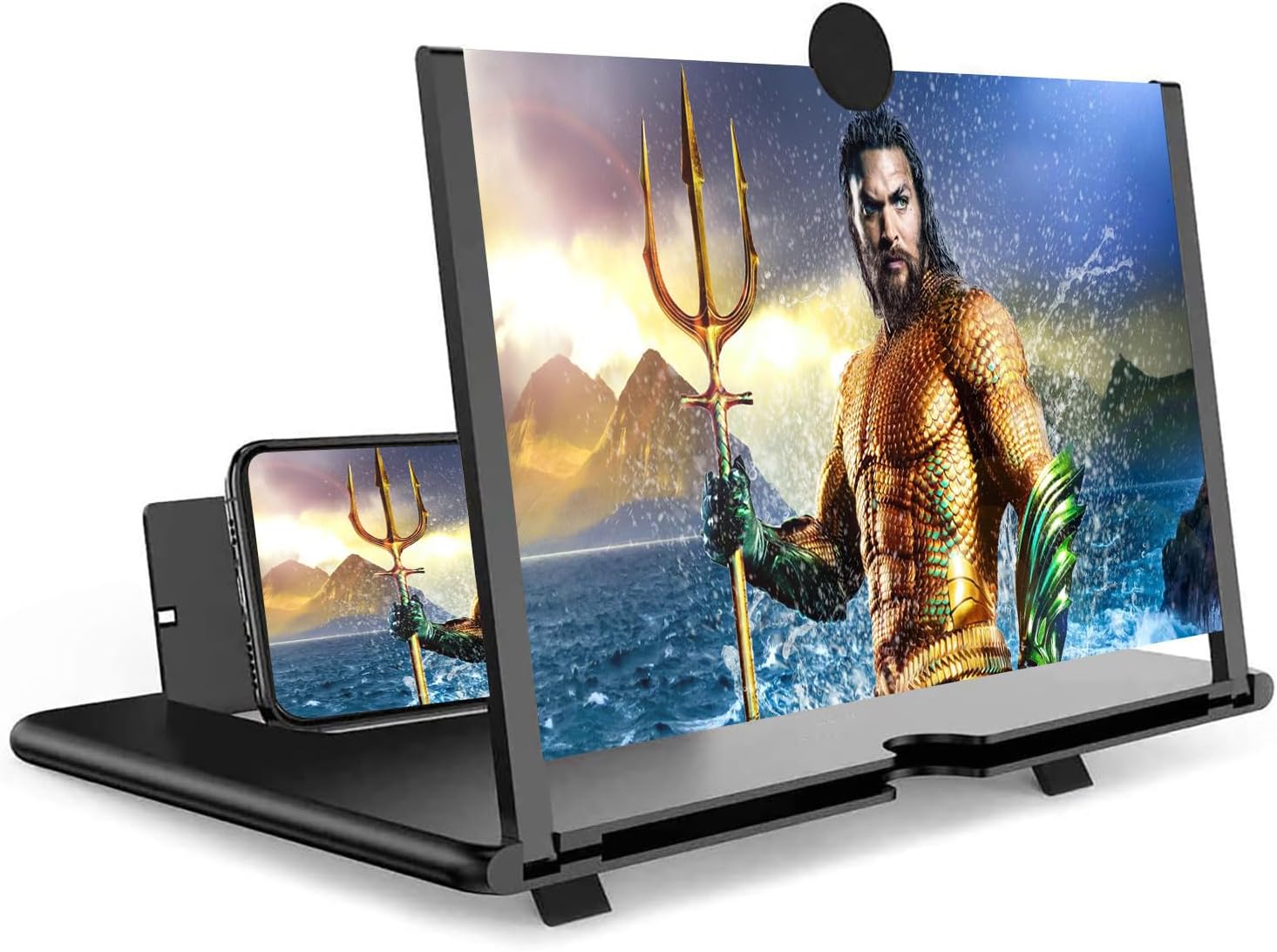 16 Inch Smartphone Screen Magnifier 3D HD Foldable Amplifier Phone Stand with Adjustable Angle Gift for Mom Dad Family Portable Universal Enlarger Movies Gaming Video