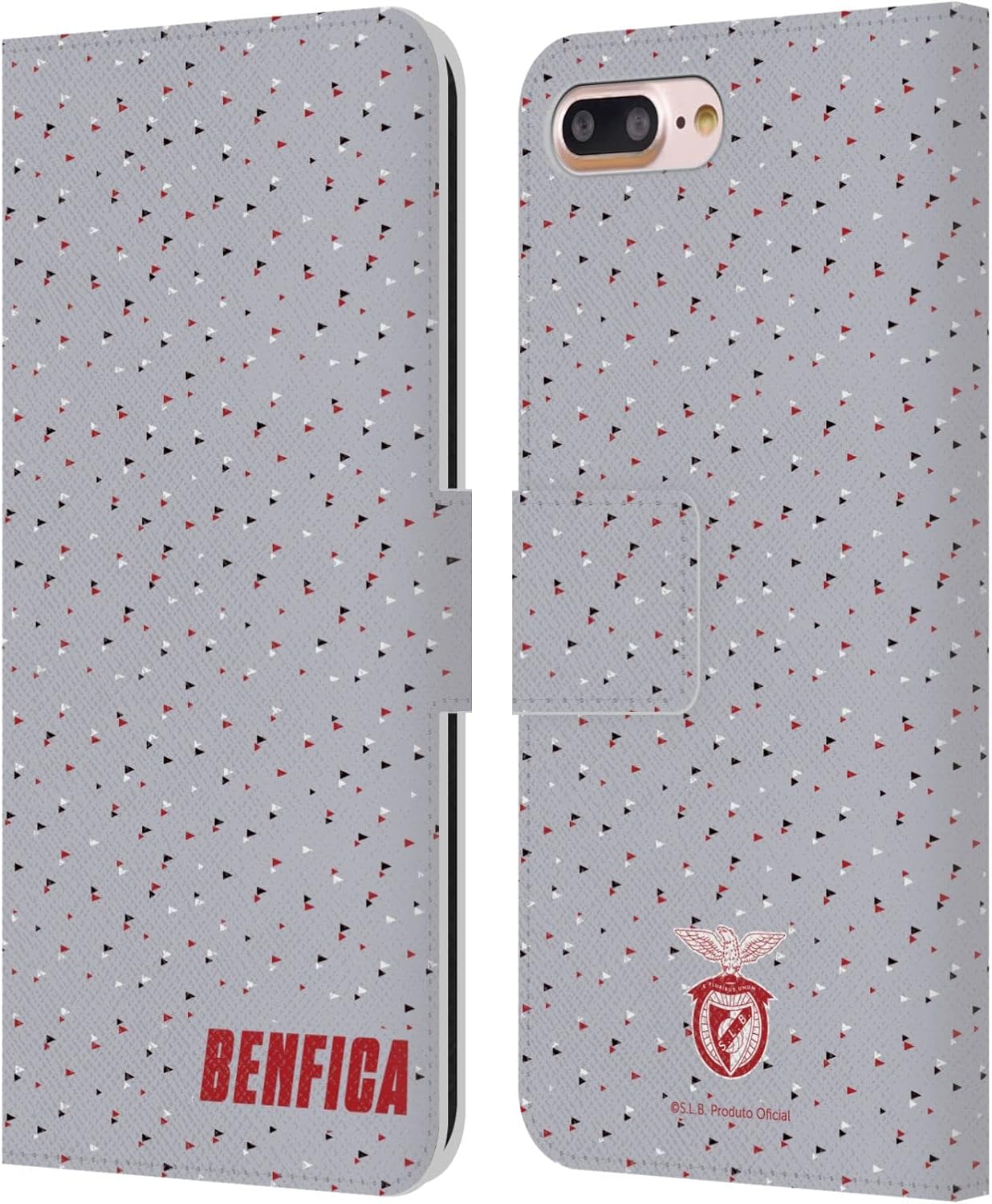 Head Case Designs Officially Licensed S.L. Benfica Camouflage 2021/22 Crest Leather Wallet Case Compatible with Apple iPhone 7 Plus/iPhone 8 Plus