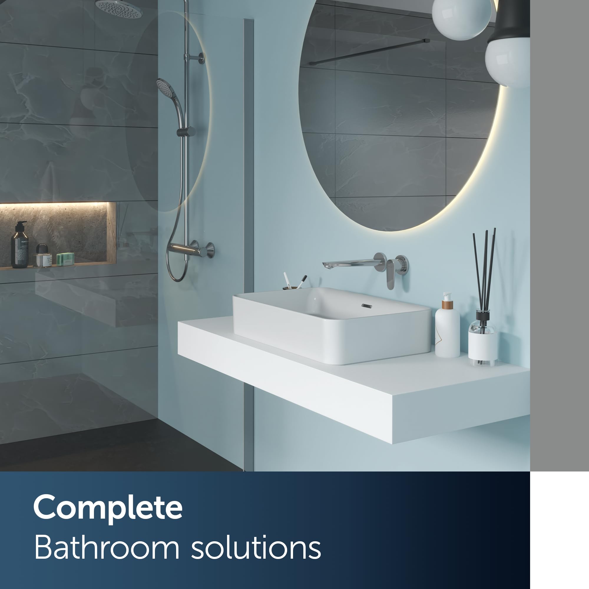 Ideal Standard BD133AA Cerafine O ścienna bateria umywalkowa, montaż ścienny, armatura łazienkowa z wylewką, bateria mieszakowa, oszczędzająca wodę, chrom