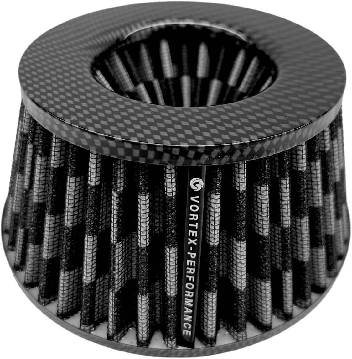 Short Slim cone air filter inlet 3 3.5 4 inch SHORTY PRO - CARBON