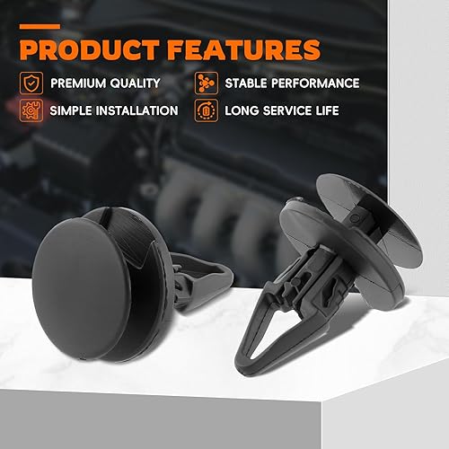 Miniatura 3 de 30 piezas de 17/64 pulgadas (0.256 in) con orificios para rejilla de parachoques, pasadores de retención de revestimiento de casa de ruedas, remache