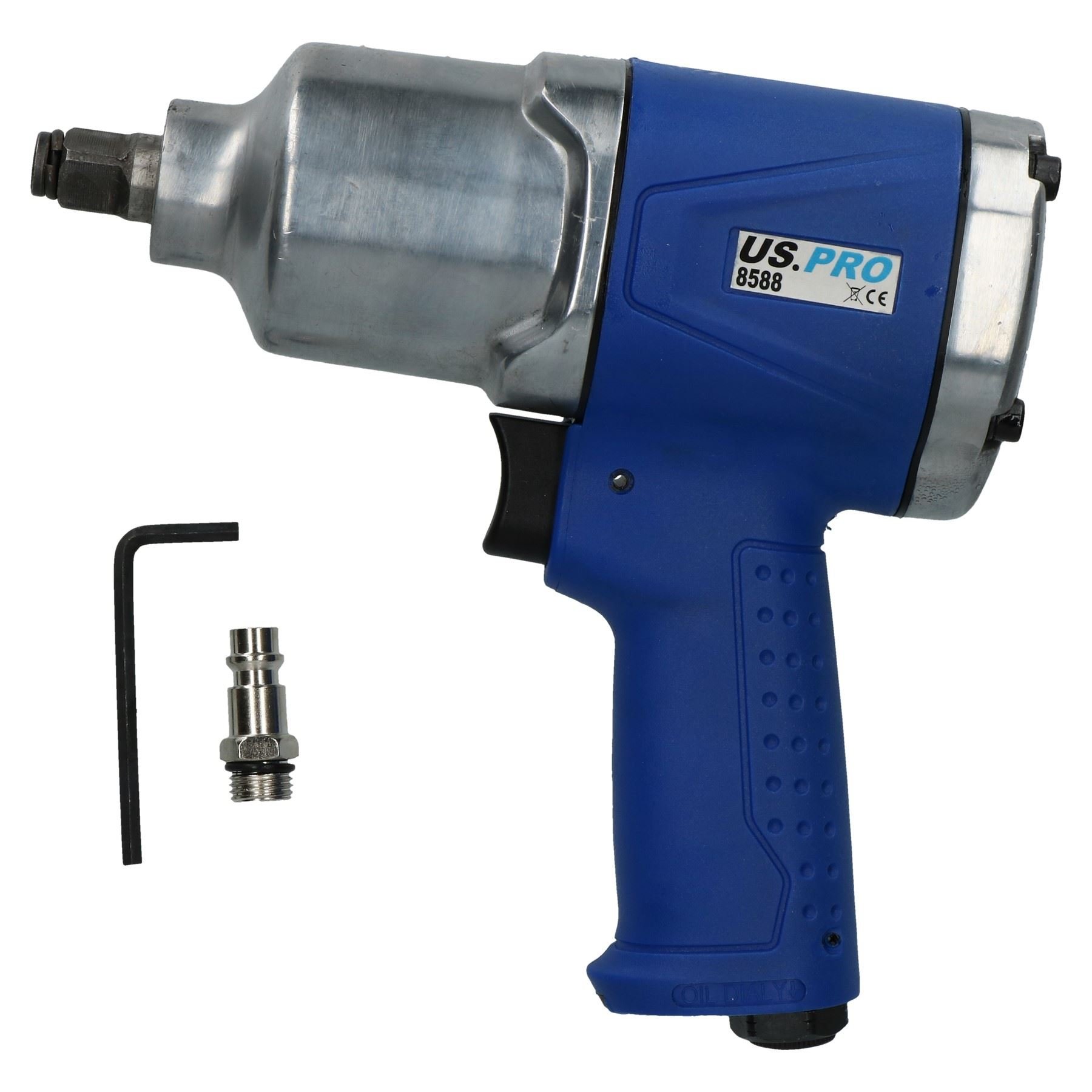 Ab Tools Chrome 1/2" Drive Air Pneumatic Impact Gun Wrench Reversible 569Nm 420Ft/Lb Torque