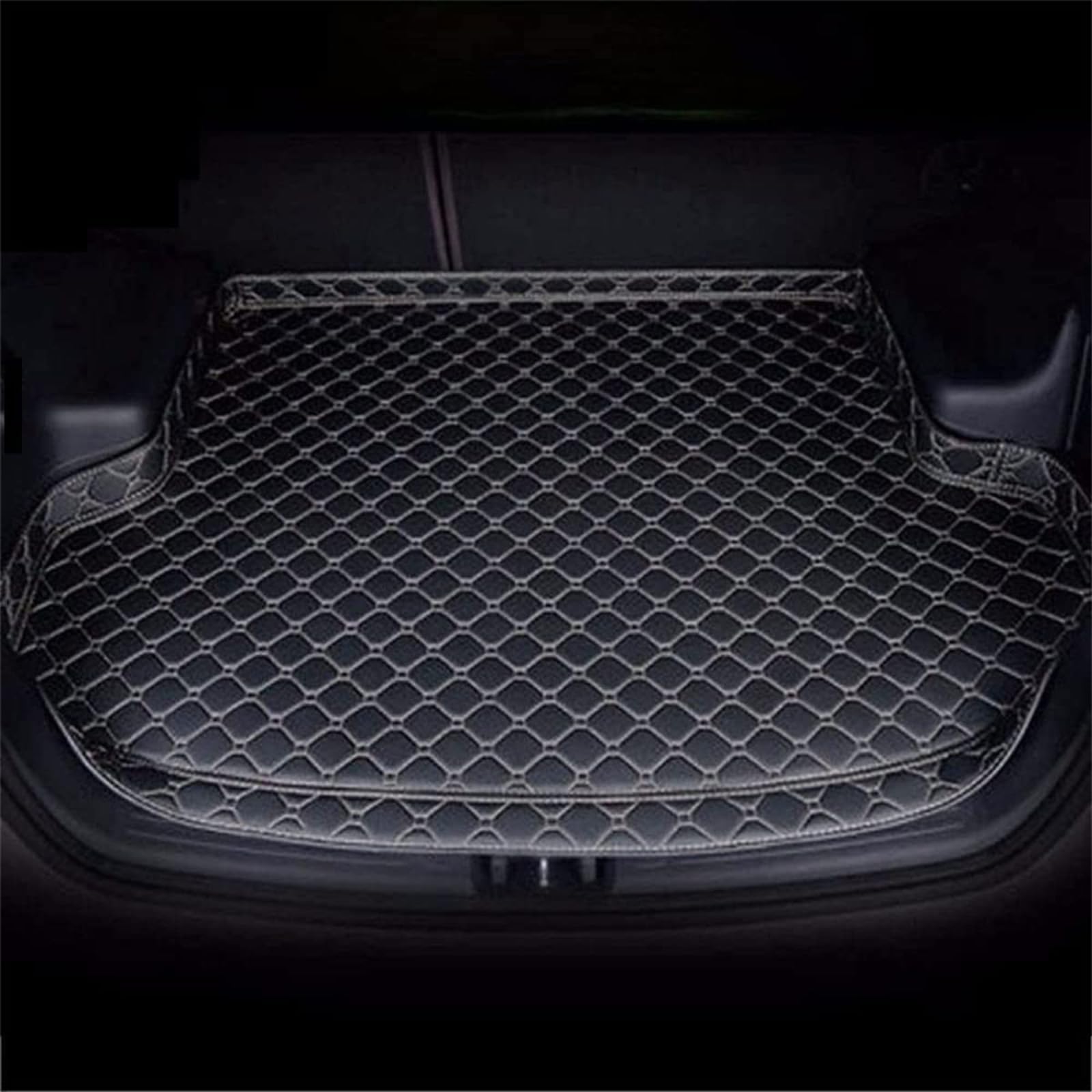 ZQRHHWINY for Mazda 3 Mazda 6 Axela ATENZA CX4 CX5 CX30 Boot Liner, Tailored Waterproof Car Boot Mat, Luxury Quilted Leather Trunk Liner All-Weather Cargo Protector Trunk liner,B