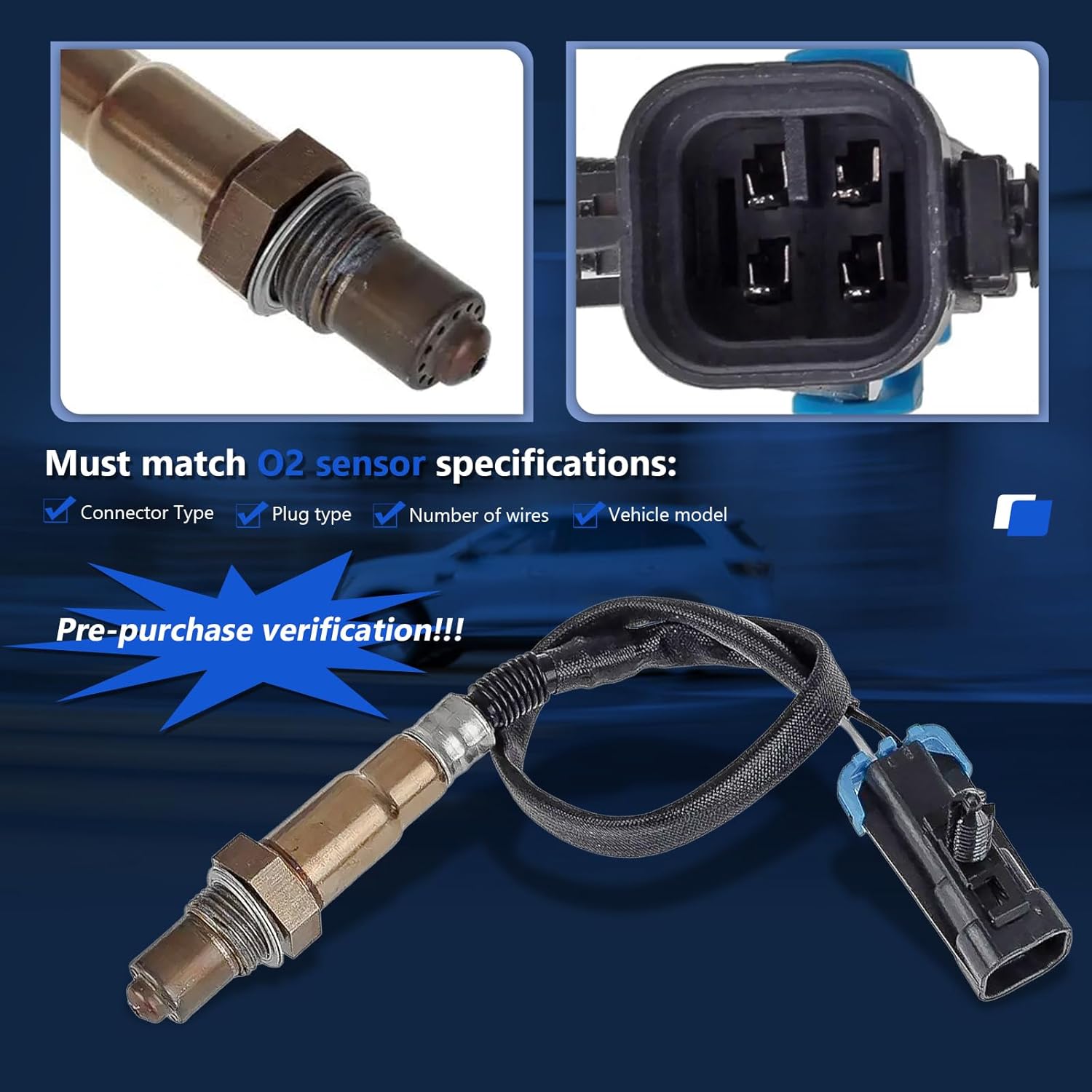 MAXFAVOR Upstream Oxygen Sensor Replacement for Cadillac 2008 2009 2010 2011 CTS STS,for 2008 2009 Suzuki XL-7 Pontiac Torrent,Fit for 2008 2009 Chevy Equinox V6 3.6L 234-4819 02 Sensor