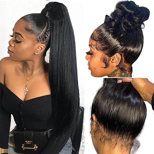 Miniatura 5 de Lemoda Pelucas de cabello humano virgen brasileño virgen de grado 14A con encaje frontal 360 de densidad 180 lacio HD transparente 360 para mujeres,