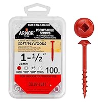 Vista 19 de ARMOR TOOL AP-C-100-100 Tornillos de rosca gruesa de 1 pulgada con revestimiento de color verde y unidad cuadrada