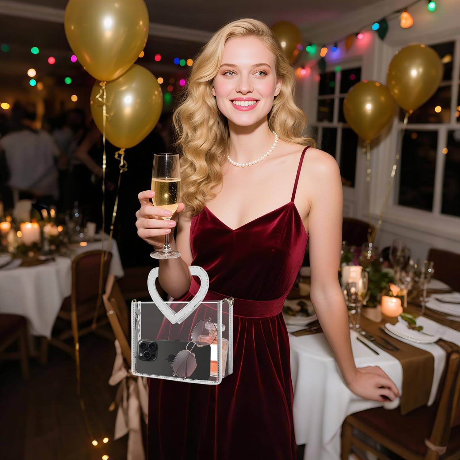 Clear Bag for Stadium Events, Clear Tote Bags for Women, Stadium Purses for Concerts Sports Fans - Image 6