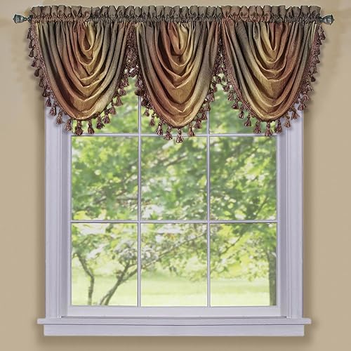 Miniatura 3 de PowerSellerUSA Designer Home - Cortinas degradadas para ventana, paneles de cortina semitransparentes modernos para ventana, tratamiento de ventana