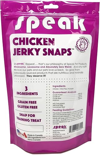 Miniatura 2 de Broches de carne seca de pollo, sin gluten y granos, bocadillos bajos en calorías con calabaza, perfectos para perros, 14 onzas