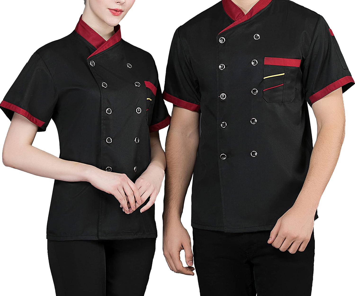 Chef Short Sleeve Unisex Classic Double-Breasted Coat Jacket - Image 5