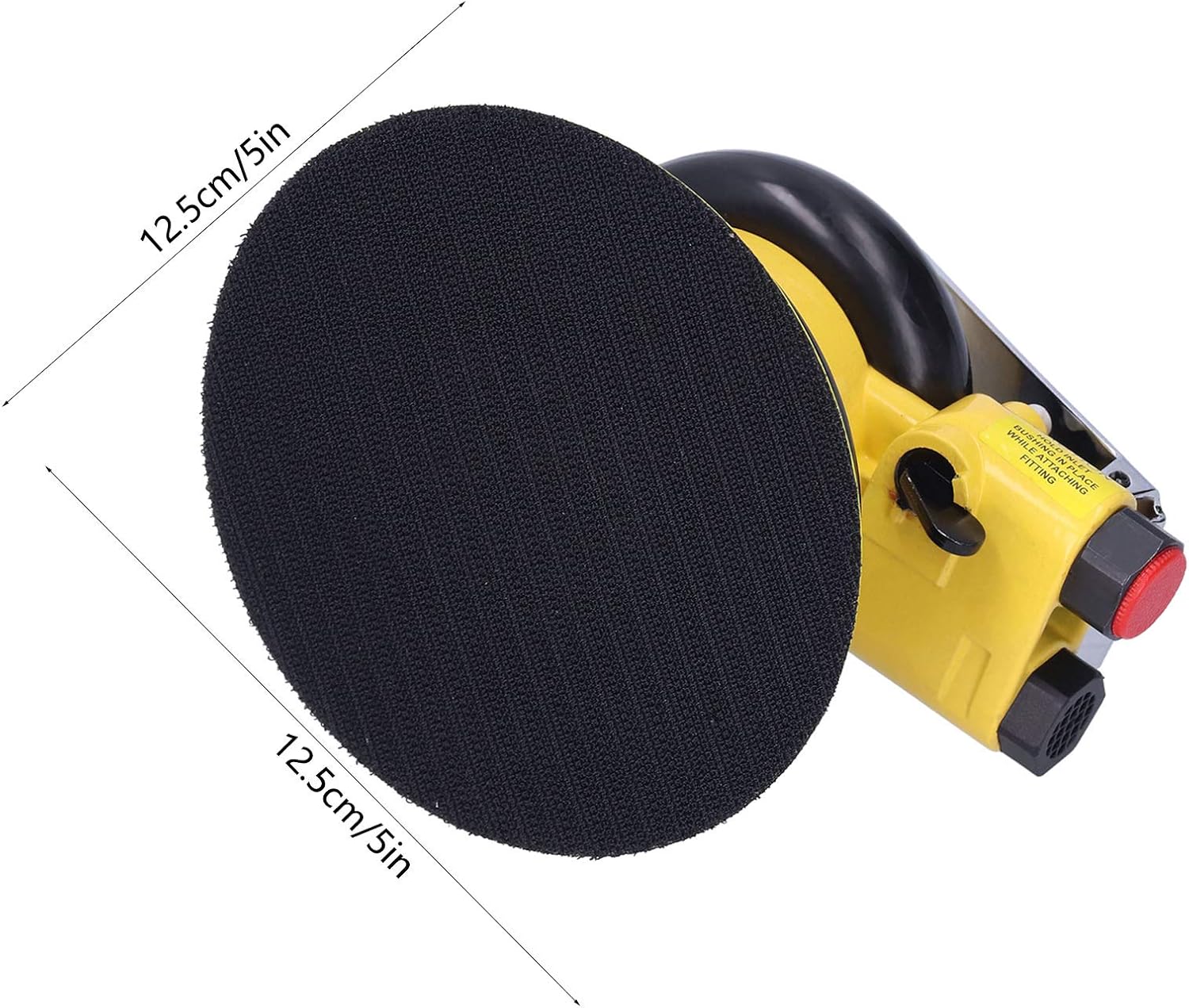 5in Pneumatic Polisher Air Sander, 10000RPM Grinding and Sanding Machine with Rubber Handle for Wood Metal Fiberglass, Compact Buffing Tool for Home and Auto Detailing