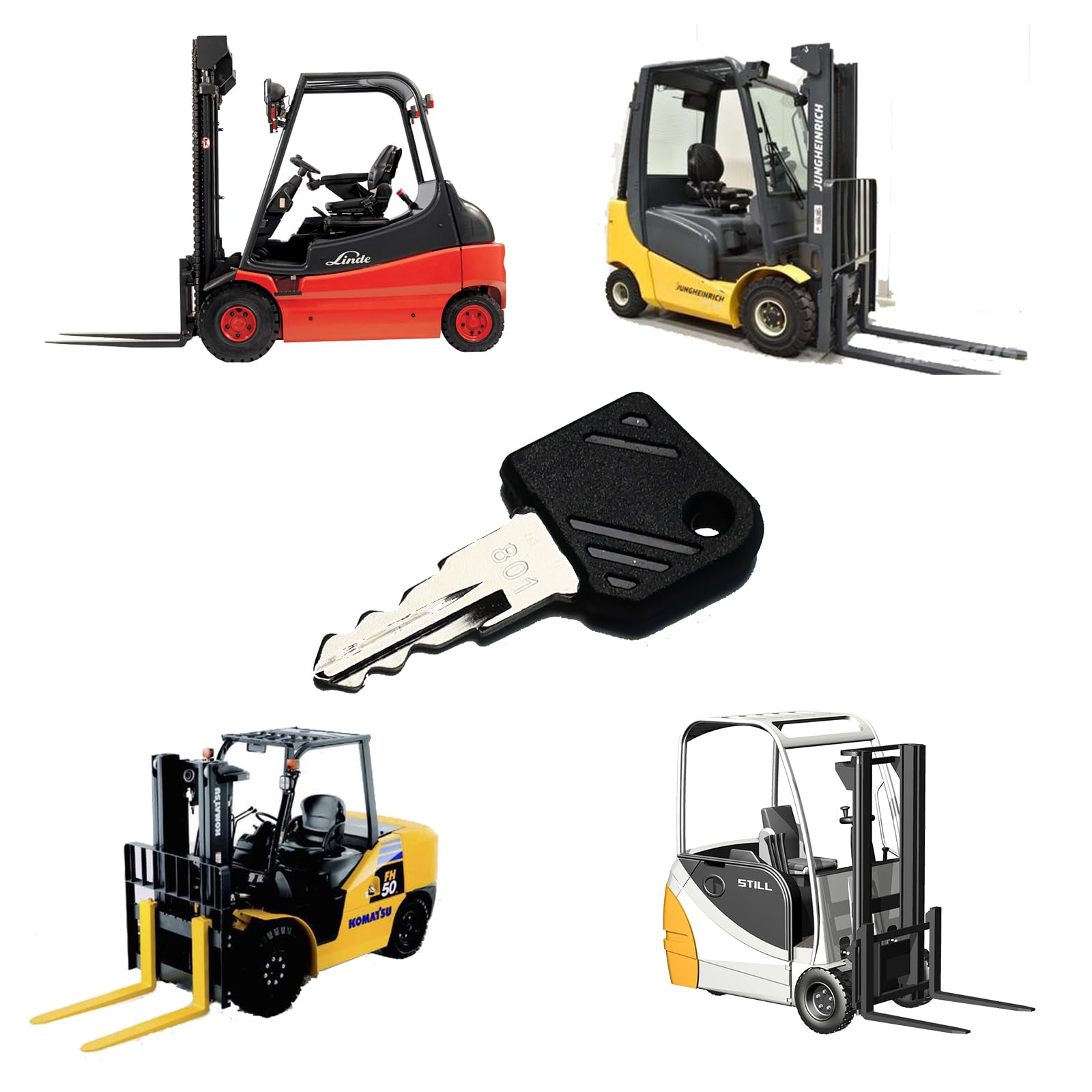 10 szt. Klucz zapłonowy do wózka widłowego Linde 801 kompatybilny z wózkiem widłowym Linde ANT Stacker Pallet Truck