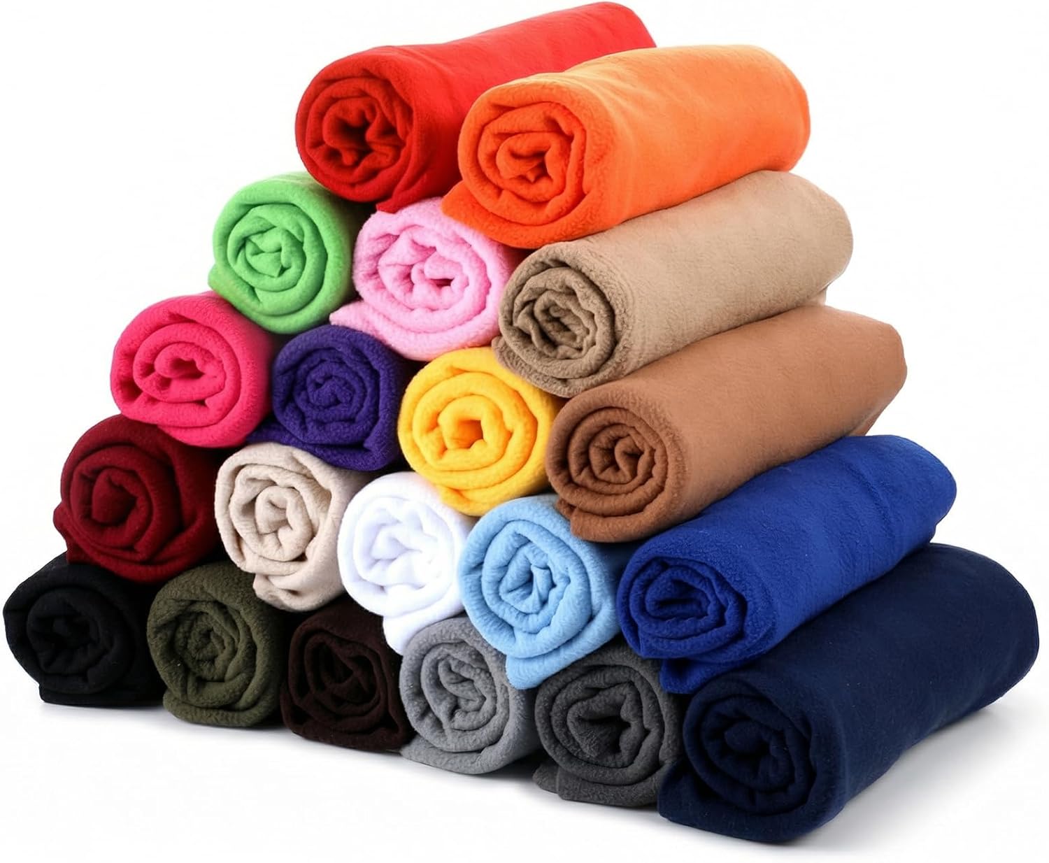 20 Pcs Knitted Polar Fleece Fabric 20 x 20 Inch Solid Color Anti Pill Plush Fabric, Patchwork Polyester Fleece Cloth for Blanket, Sewing, Clothes, DIY Crafts