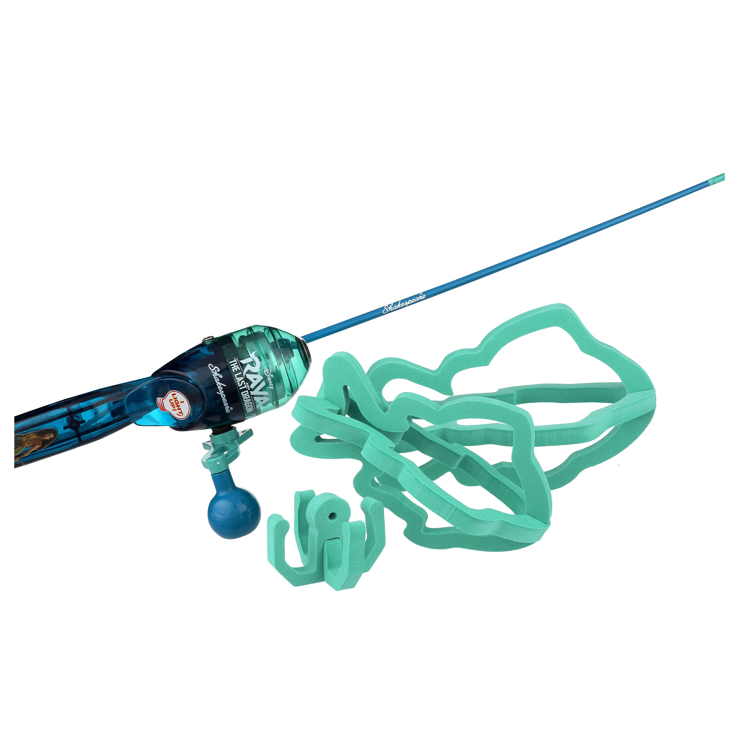 Shakespeare Disney Raya and the Last Dragon Spincast Reel and Fishing Rod Lighted Kit : Sports & Outdoors