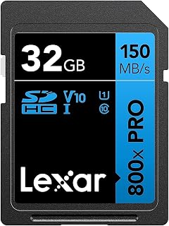 Lexar High-Performance 800x PRO Blue Series 32GB SDHC Memory Card, Class 10, UHS-I, V10, 2/Pack (LSD0800P032G-B2NNU) Price In India