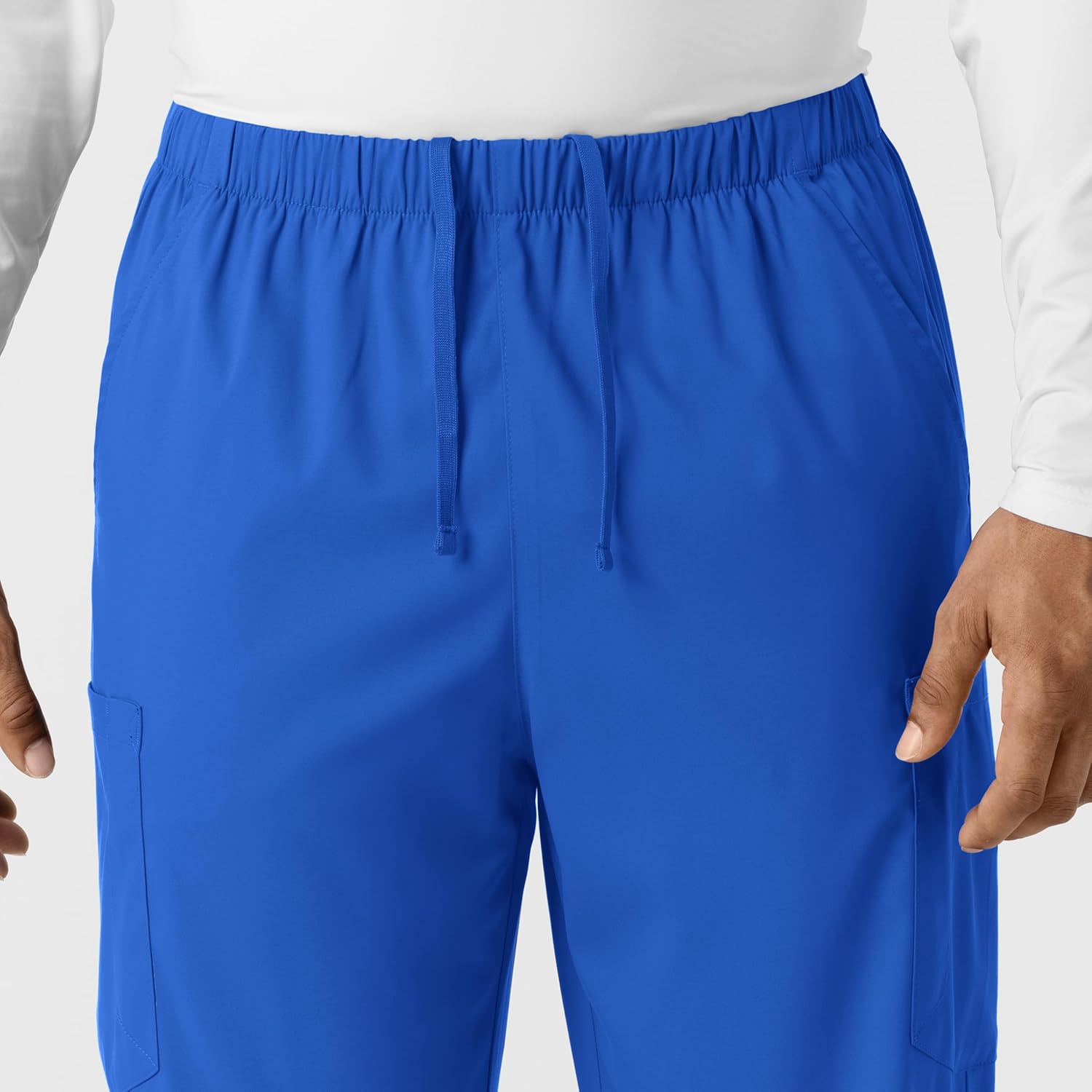 Wink Scrubs Unisex, Boundless, Straight-Leg Pants with Tuck-in Drawstring and 6 Pockets, Royal, S Tall - Image 9