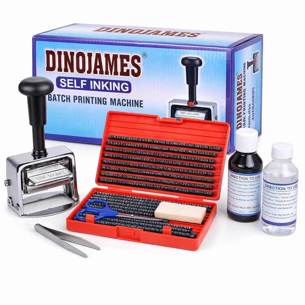 Alfa Dinojames Batch Machine/Mini Printer - Letter Size 3mm M-555 (Letter Type- Metal)-picture-17