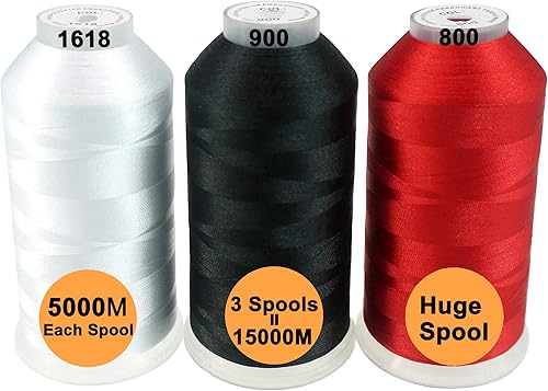 Hilos New Brothreads, 32 opciones, varios colores, de poliéster, para toda máquina de coser, carrete grande de 5,000 m