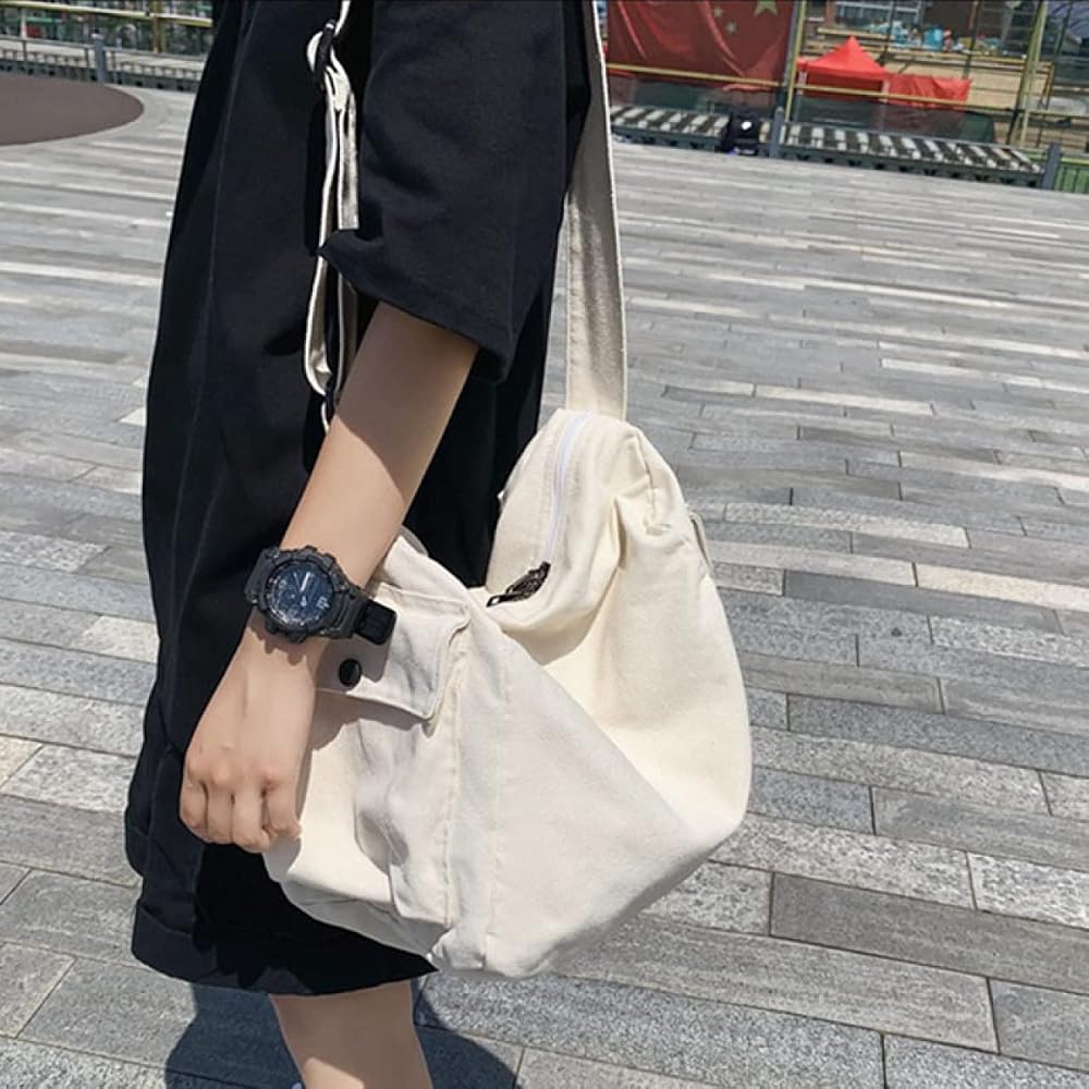 Amazon | [MJKQ9] トートバッグ キャンバス 白 レディース a4