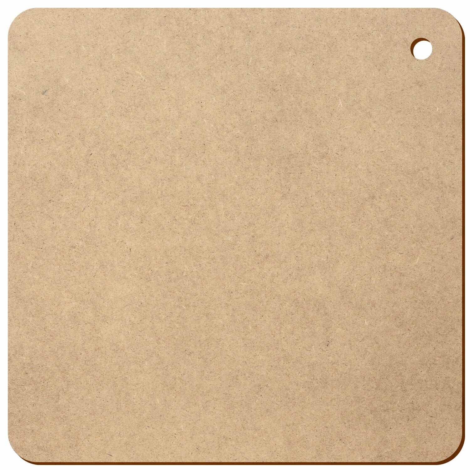 Tablero de fibra de densidad media con 1 agujero en la parte superior derecha y esquinas redondeadas, decoración de 3-50 cm, paquete con 50 unidades, ancho de 21 cm