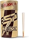 RAW Cones Classic King Size - 100 Pack - Slow Burning Pre Rolled Paper with Tips and Packing Tubes Included